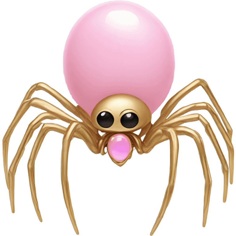 Pink Opal crystal spider gold limbs emoji