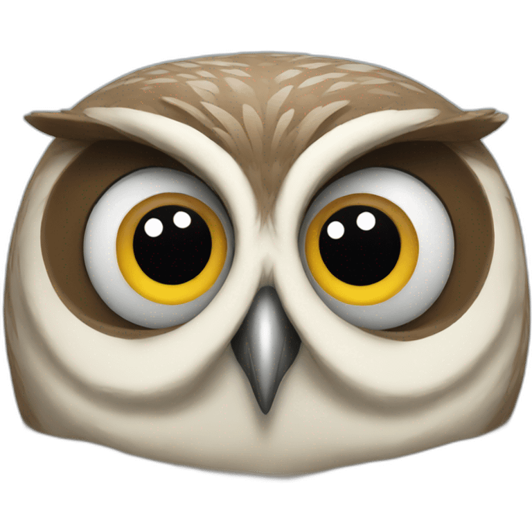 Owl shocked emoji