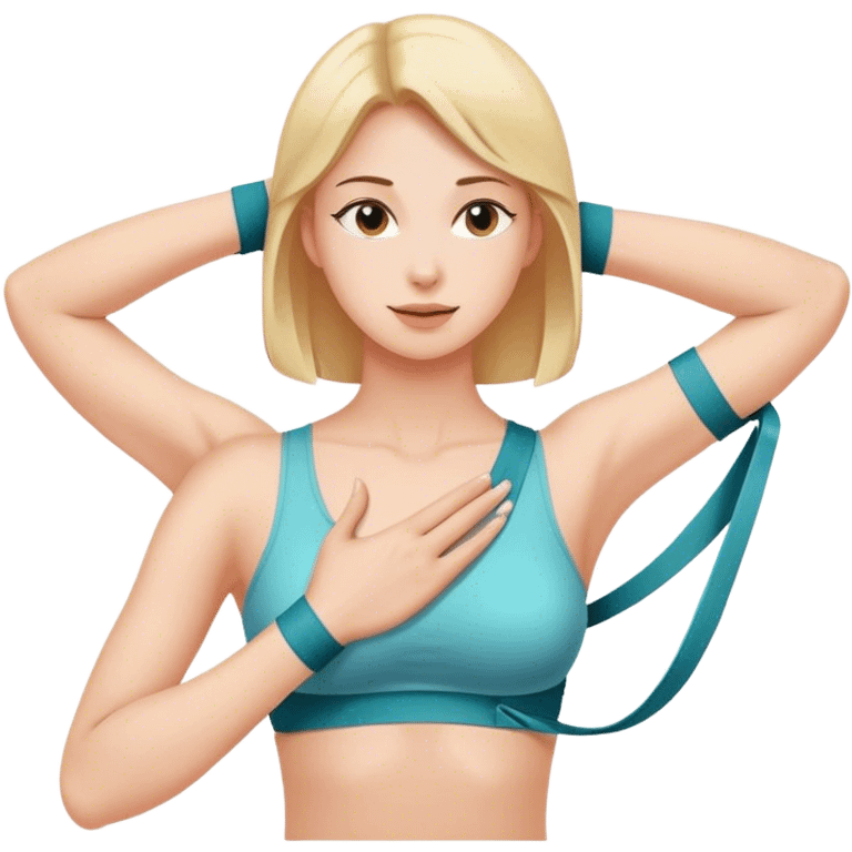 Shoulder Stretch band female  emoji