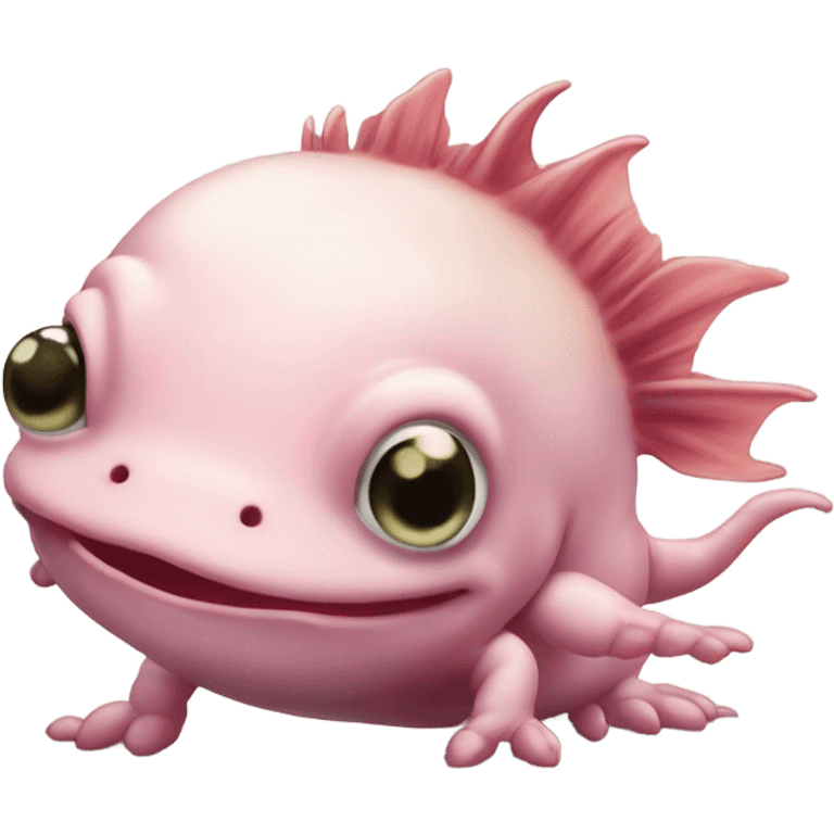 cute axolotl chibi emoji