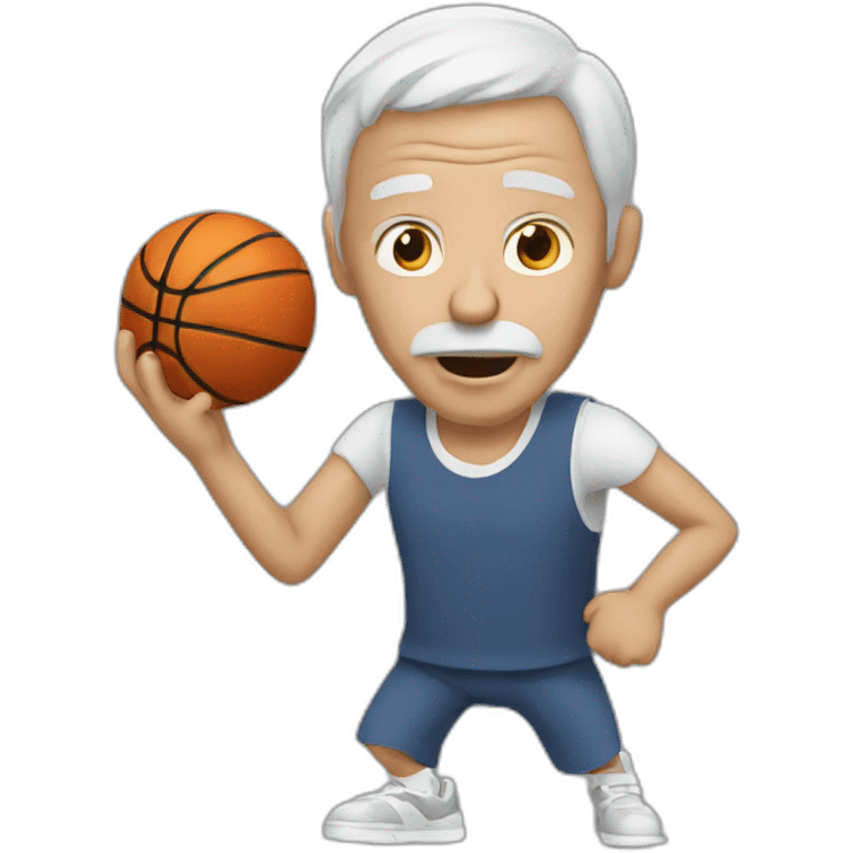 old man shooting basketball emoji