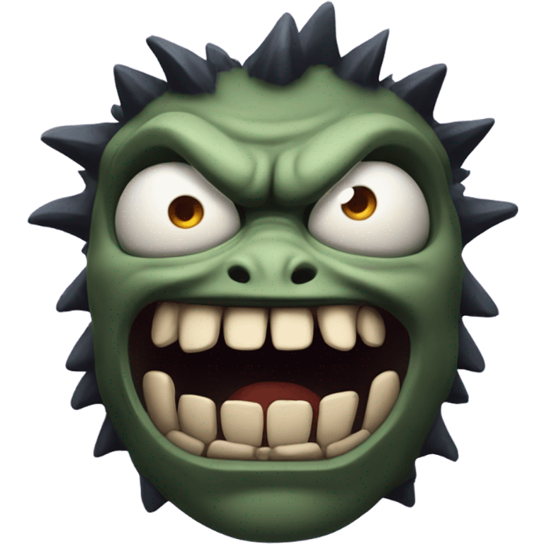 Scary monster with teeth emoji