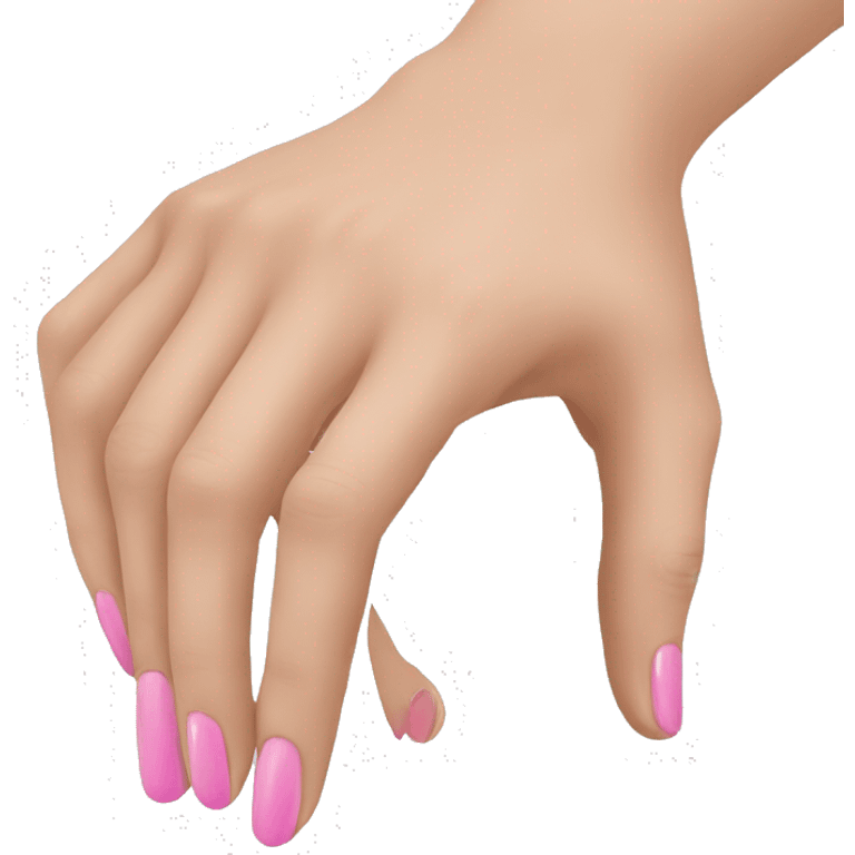 A Man’s Finger with pink nails  emoji