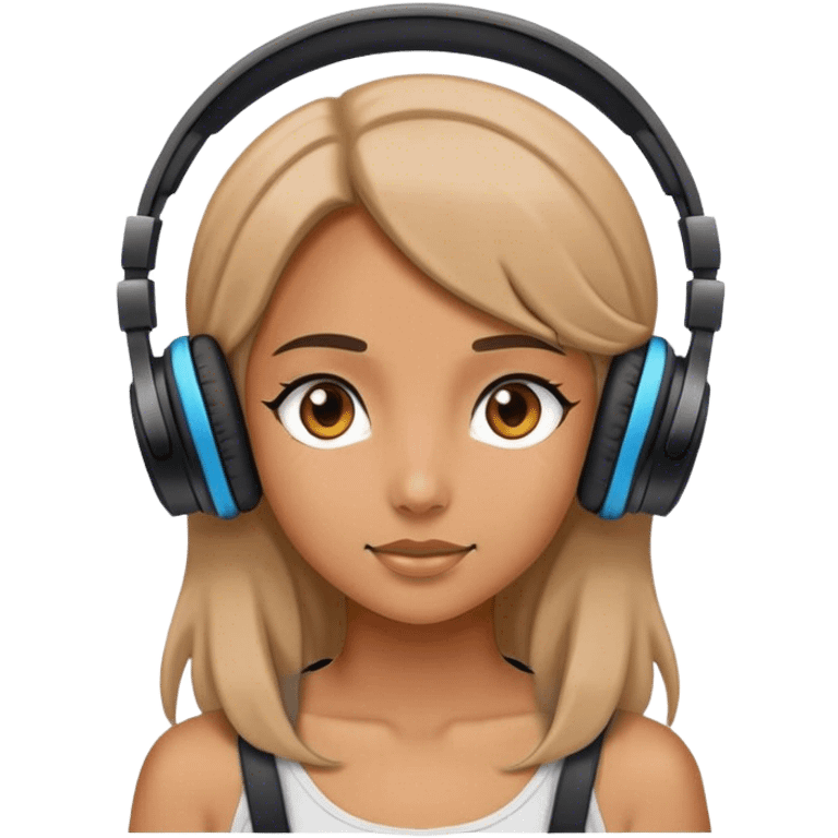 Girls headphone emoji