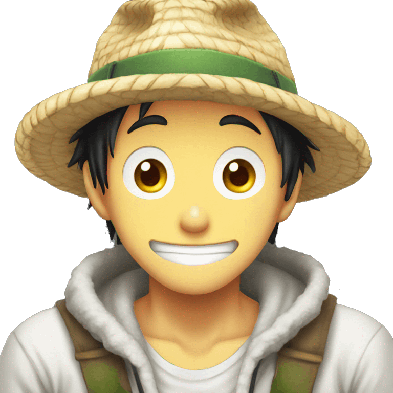 inoxtag with luffy hat emoji