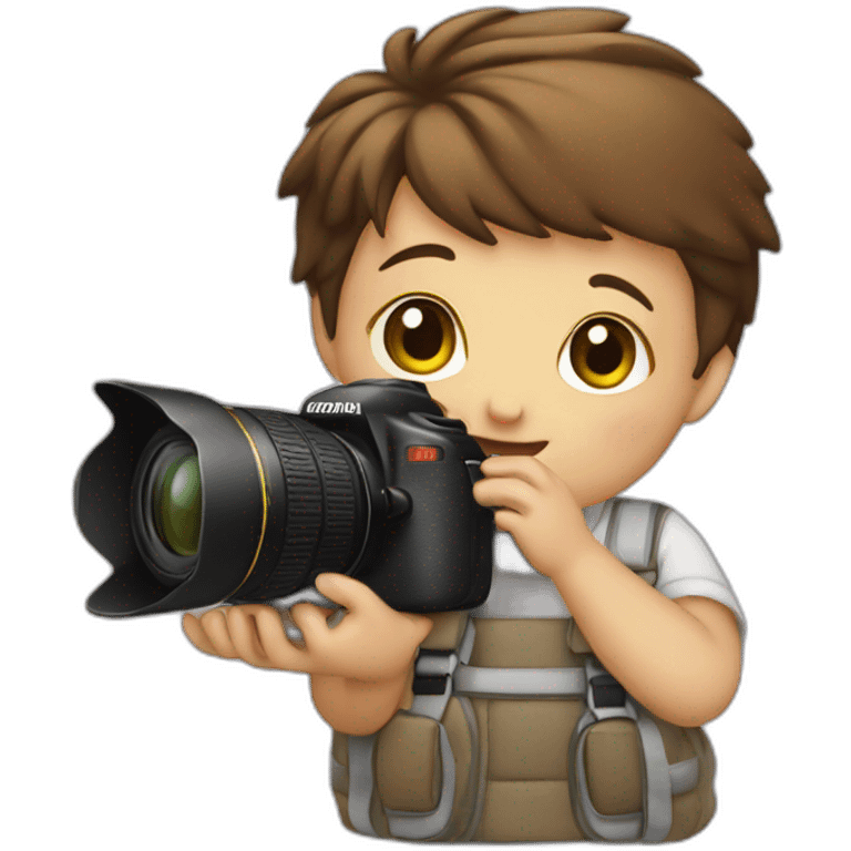 photographer photographing a newborn emoji