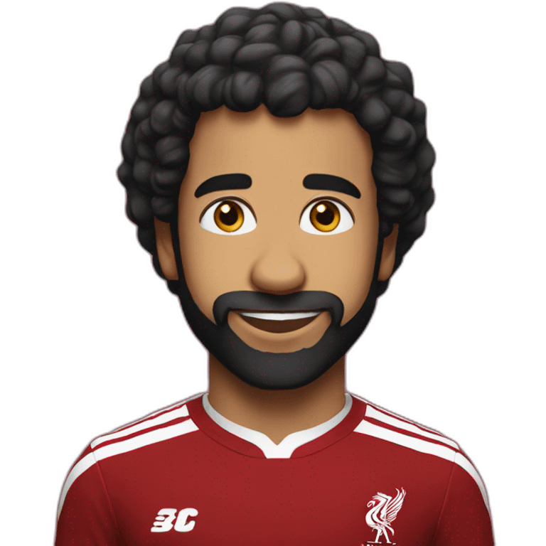 Salah in a Liverpool shirt emoji