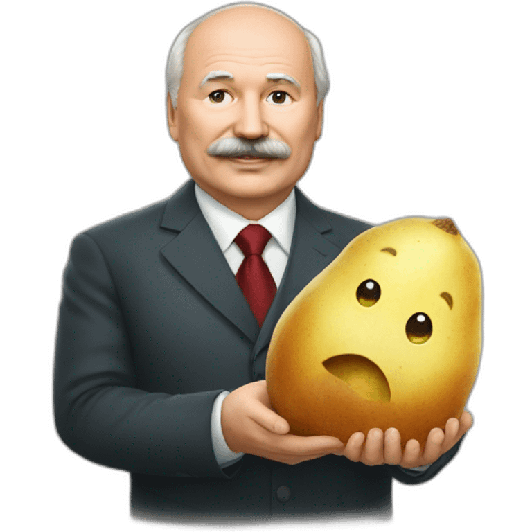 Lukashenka holds a potato in his hand emoji