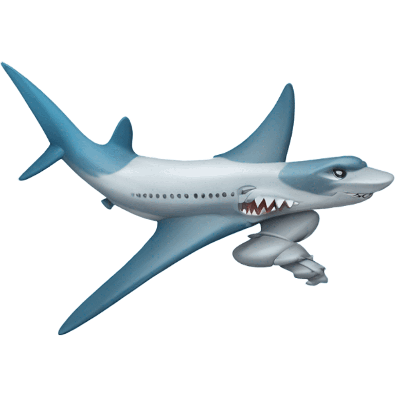 shark airplane emoji