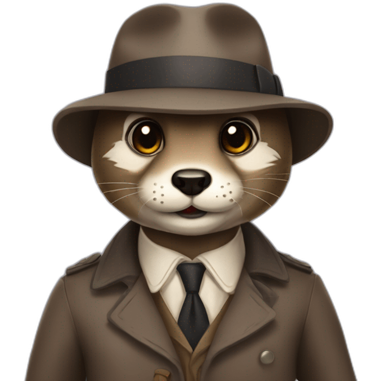 mignonne loutre detective emoji