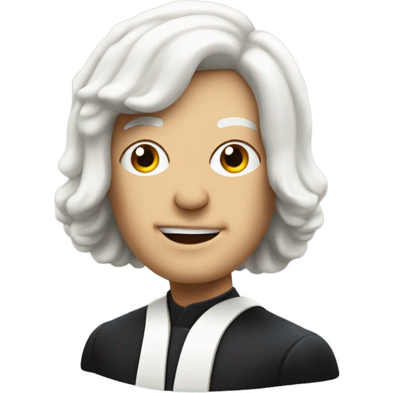 white UK judge with wig at an angle emoji