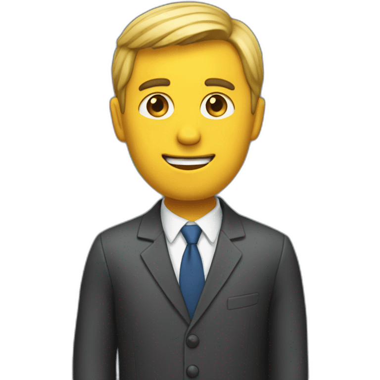 reporter on a set for newscasting emoji