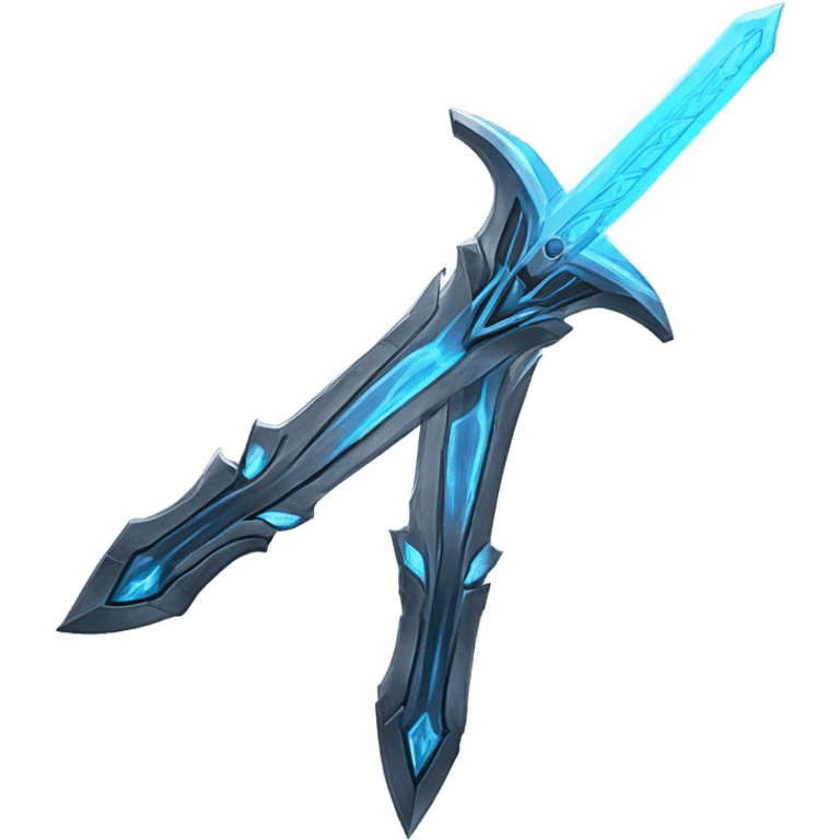 sci-fi multiblade sword-with-blue-ray-blade emoji