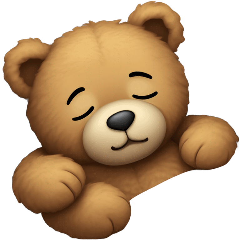 Sleeping teddy bear emoji