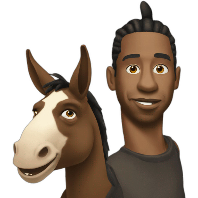 Travis scott mixed with Donkey from shrek emoji