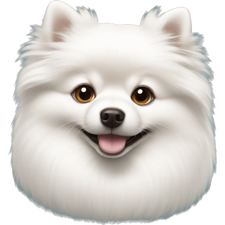 White Pomeranian emoji