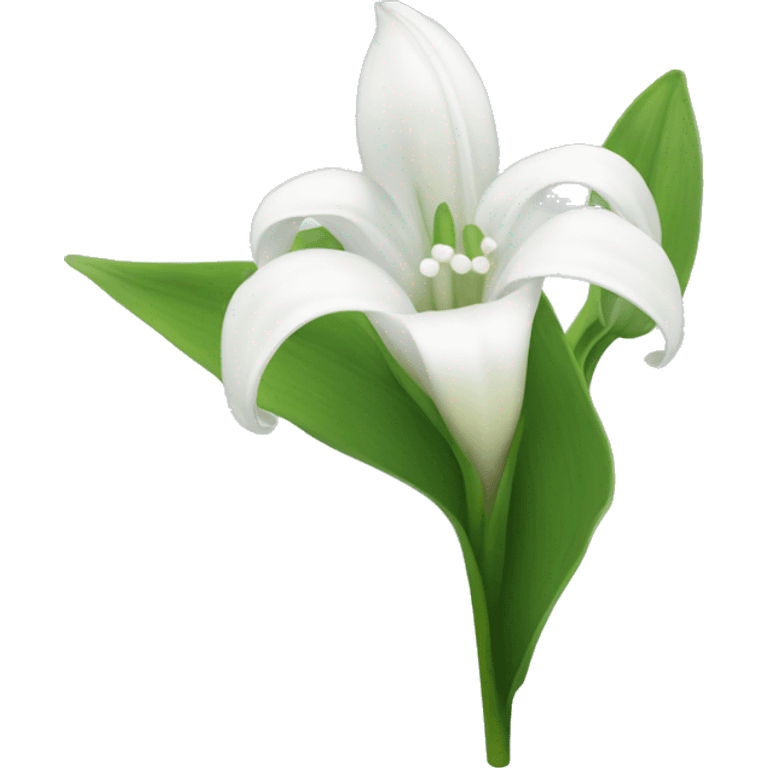 White Lilly of the valley flower emoji