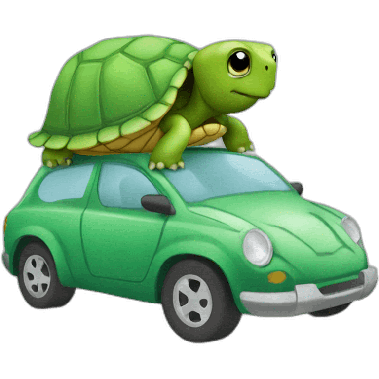 tortue dans voiture emoji