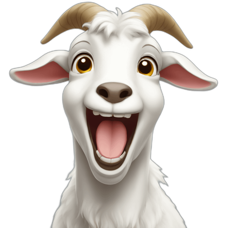 goat drooling happy emoji