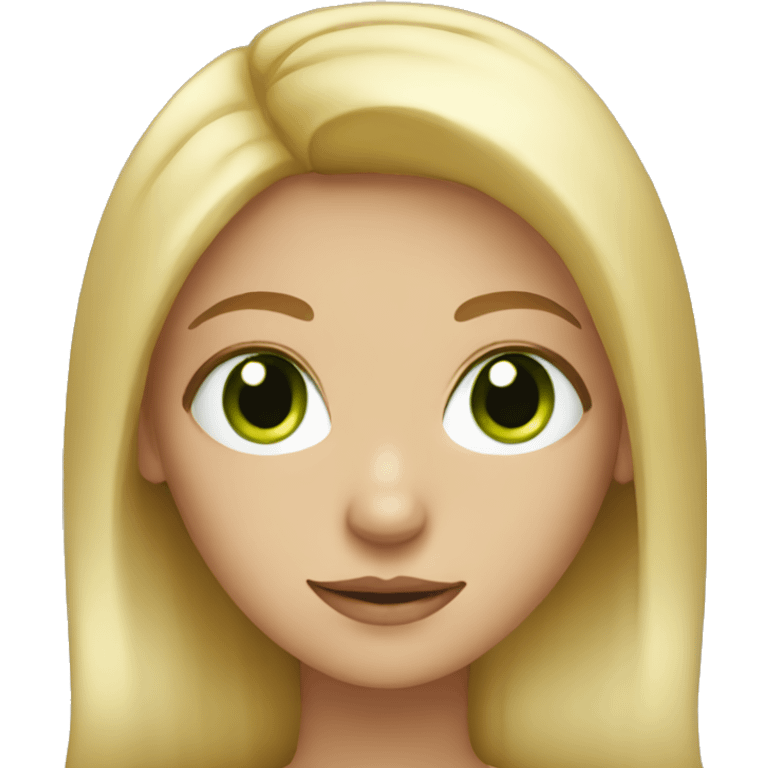 Blonde girl with green eyes emoji