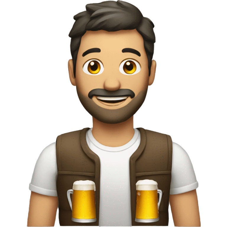 Man with beer emoji