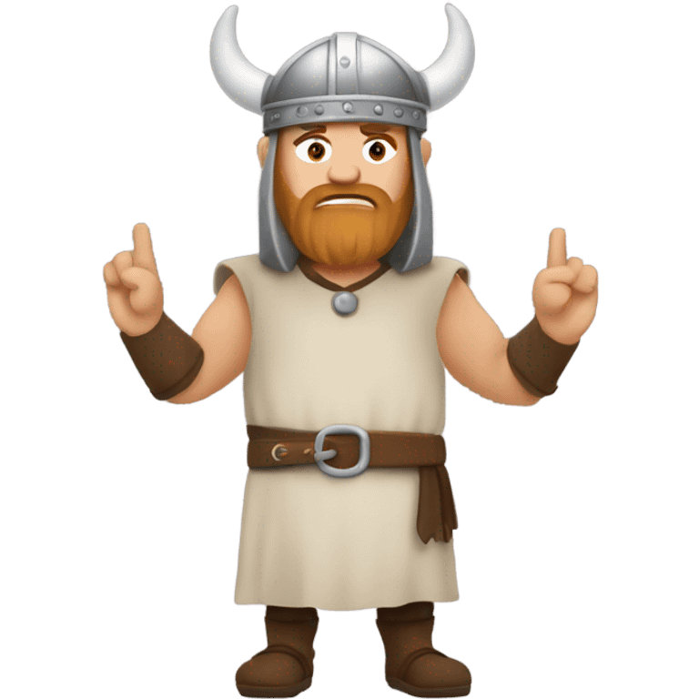 Unsure Viking with hands raised up emoji