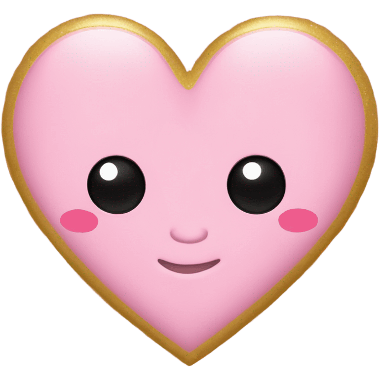 Cute pink hearts with a hint of glitter gold emoji