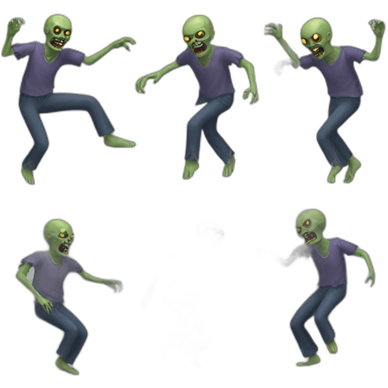 Zombie dancing human emoji