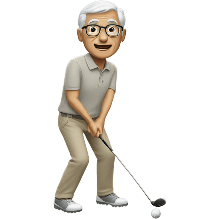 Grandpa golfing emoji