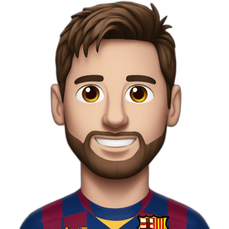 Messi in Barcelona shirt emoji