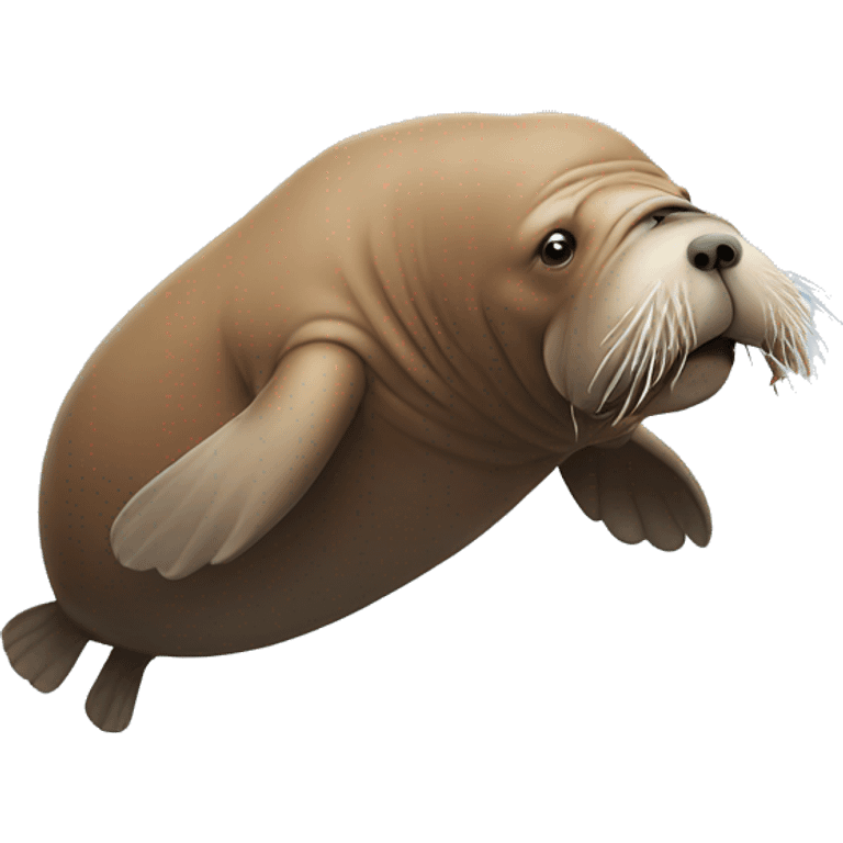 Walrus flying emoji