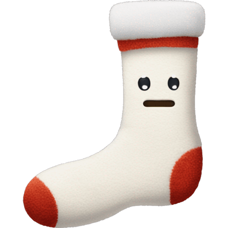 Christmas fuzzy sock emoji