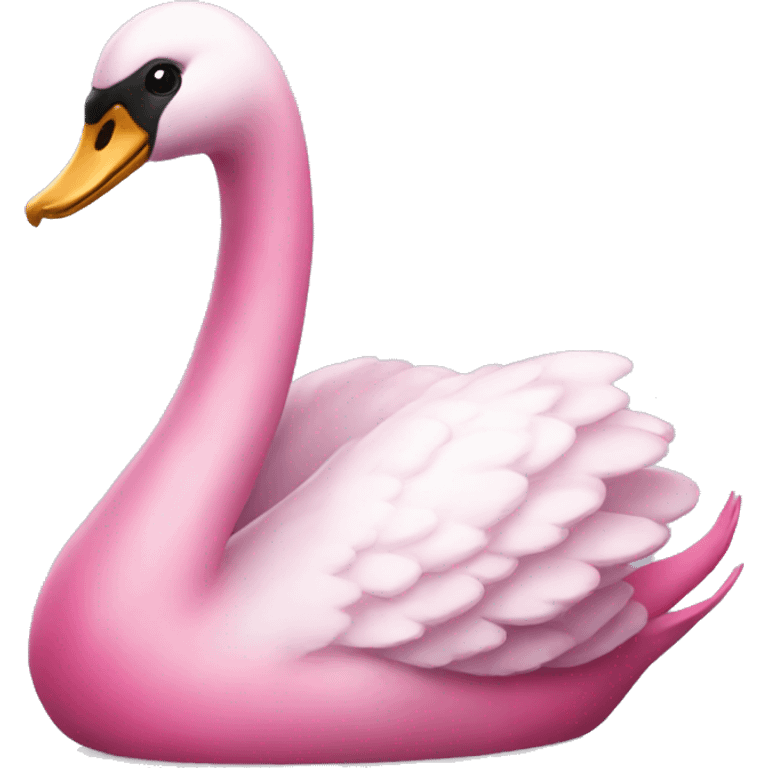 Pink  swan emoji