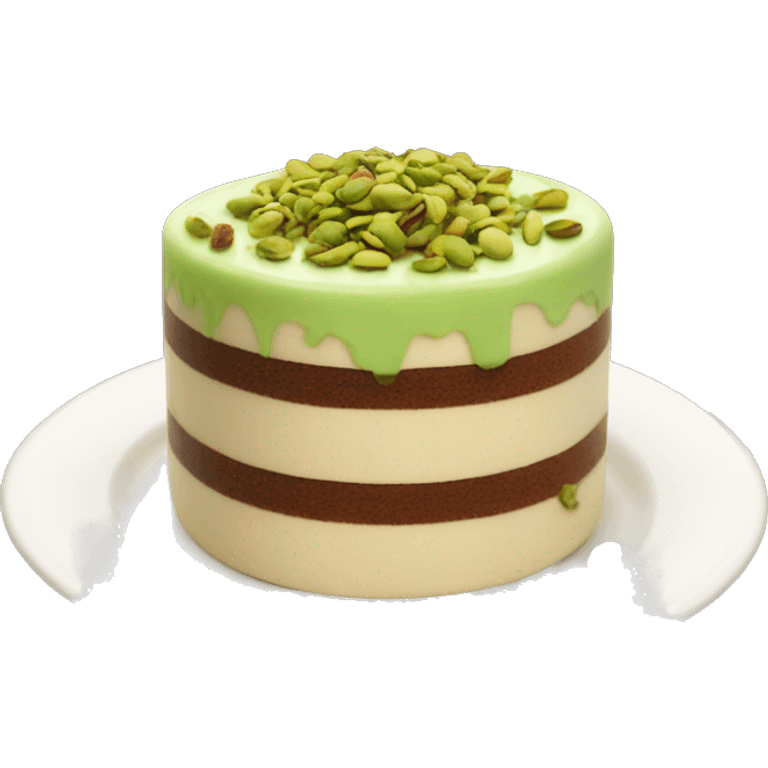 Tiramisu with pistachio  emoji