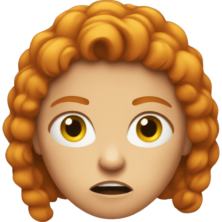 Angry ginger woman emoji