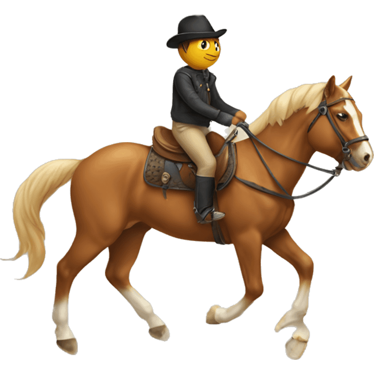 Cat riding a horse  emoji