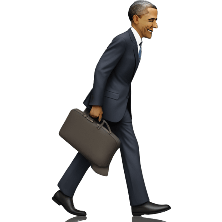 Obama WALKING into the WHITE HOUSE in Washington DC emoji