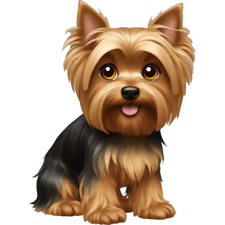 Uniform brown Yorkshire terrier emoji