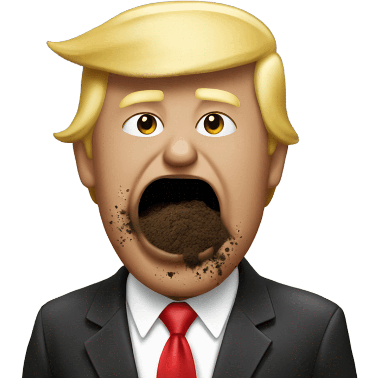 Trump eating dirt emoji