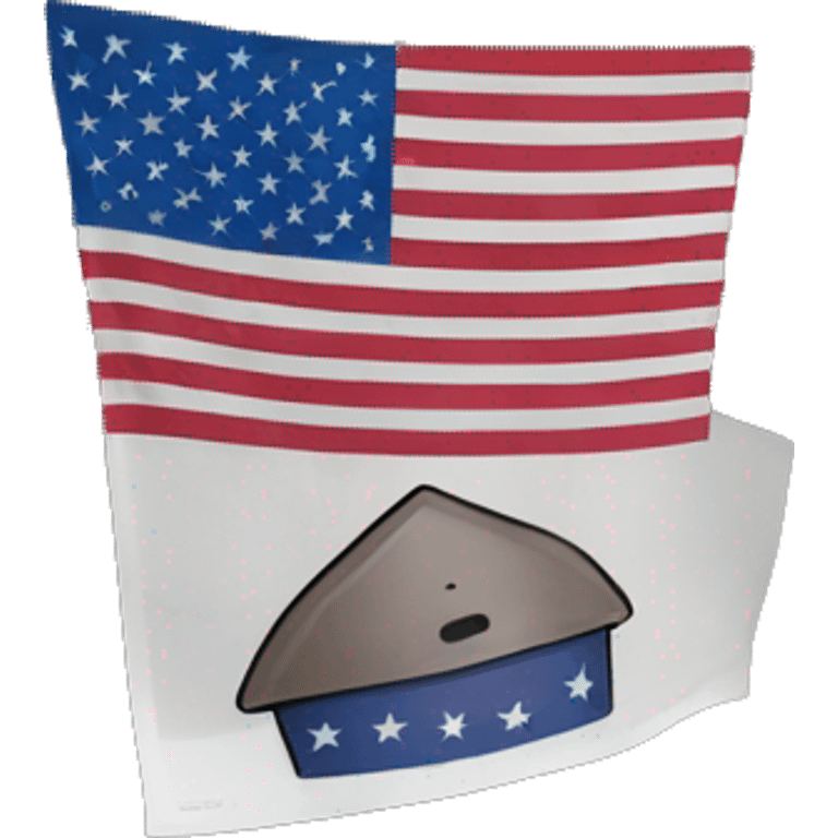 American flag on a bin  emoji