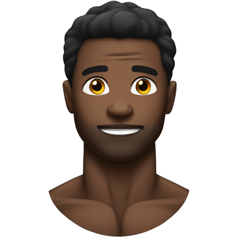 Black muscle man emoji