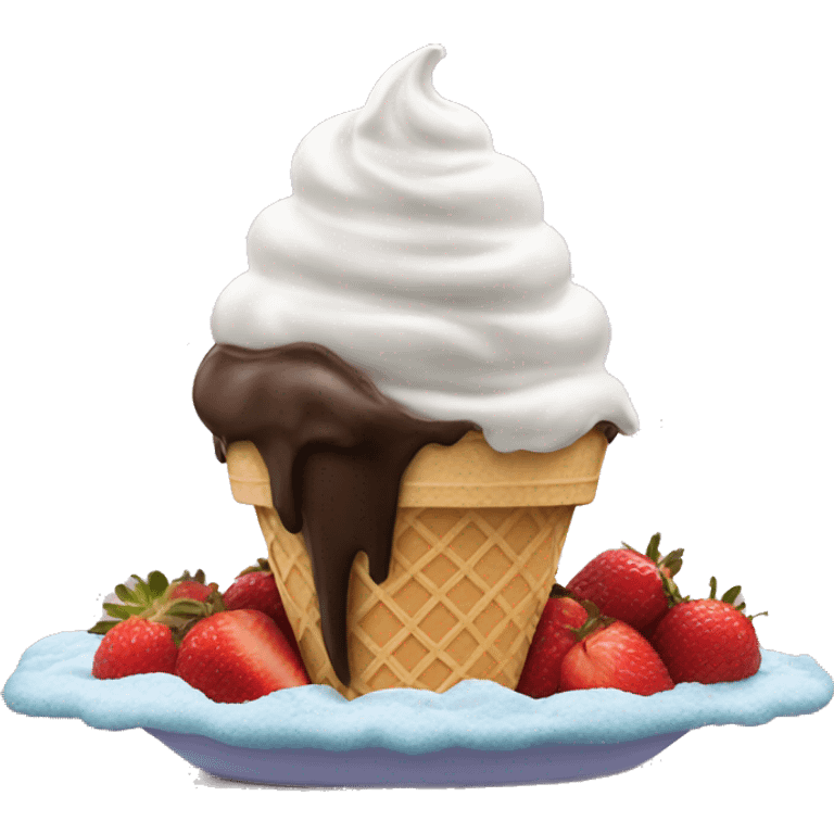 giant ice cream sundae emoji