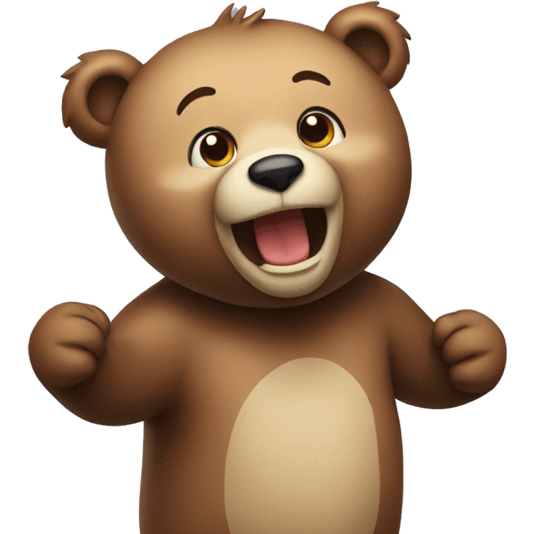 bear celebrating emoji