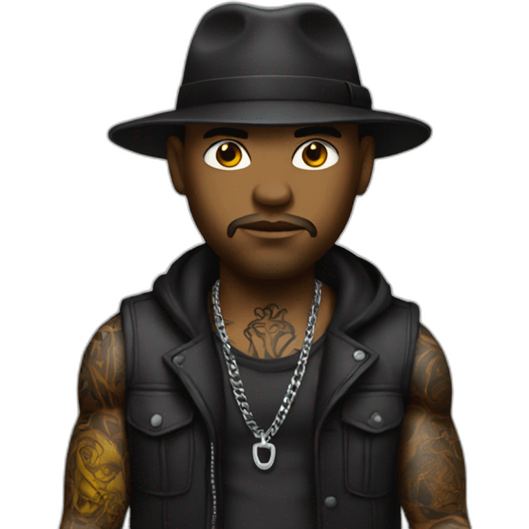 gangster with tattoo emoji