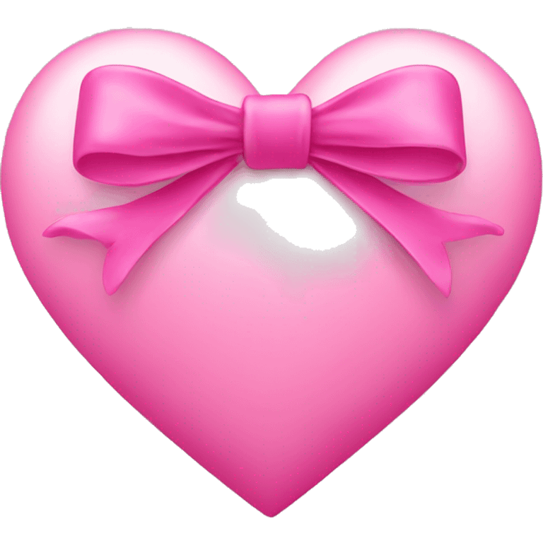 Pink heart with pink bows  emoji