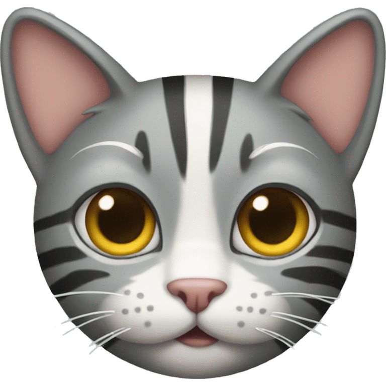 Gray striped cat emoji