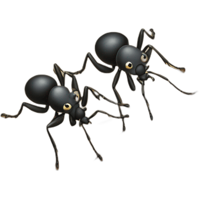 2 ants sit on a log emoji