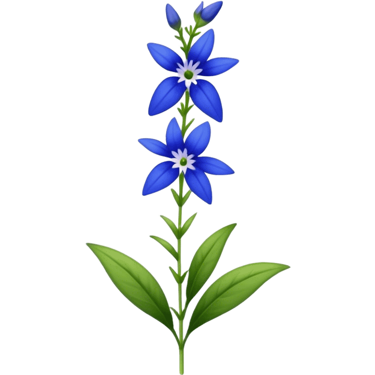 single Lobelia, straight stem emoji