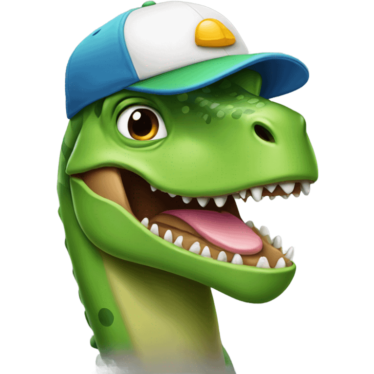 Dino with a cap emoji