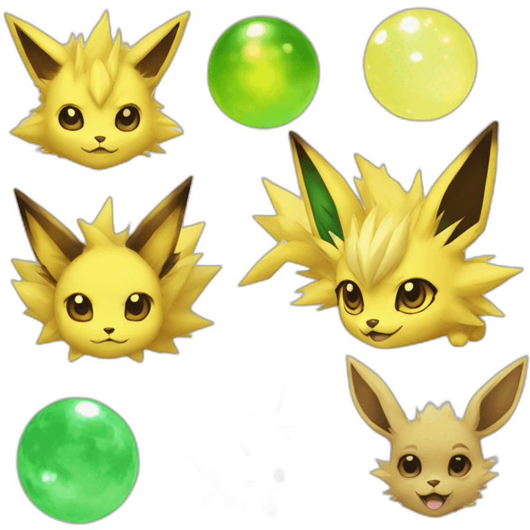 Jolteon and leafeon fuze emoji